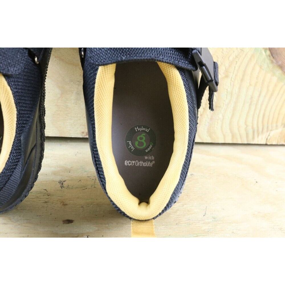 Hybrid Green Label Shoes Mens Sz 12 Rowan Black Gold Leather Sneakers - Picture 6 of 10